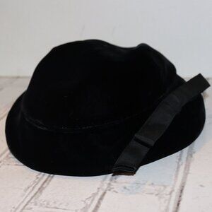 Vintage black Velvet Betmar dress hat with bow